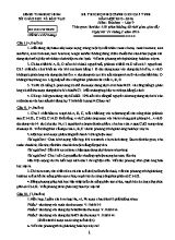 Đề thi học sinh giỏi cấp tỉnh Hóa học 9 (Có đáp án) - Năm học 2015-2016 - Sở GD & ĐT Bắc Ninh